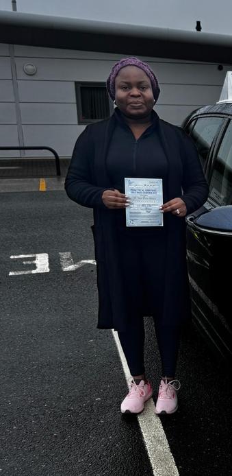 Student celebrating after completing driving lessons with DriveCrest