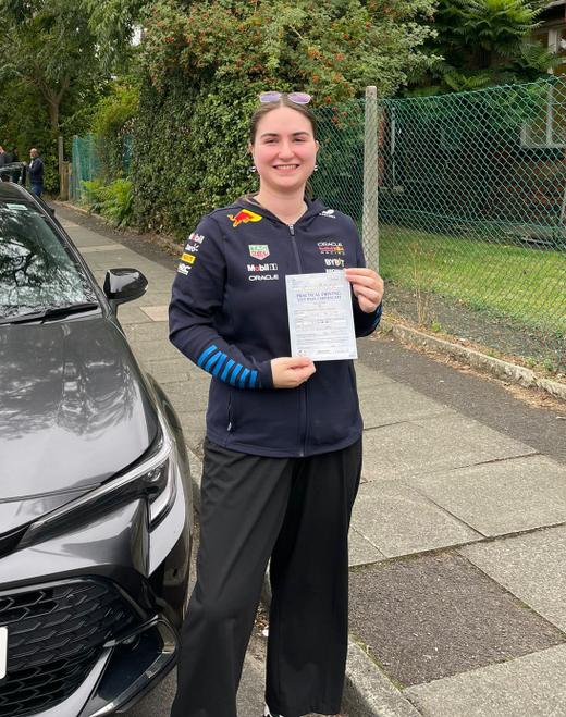 New driver who passed after taking driving lessons in Manchester