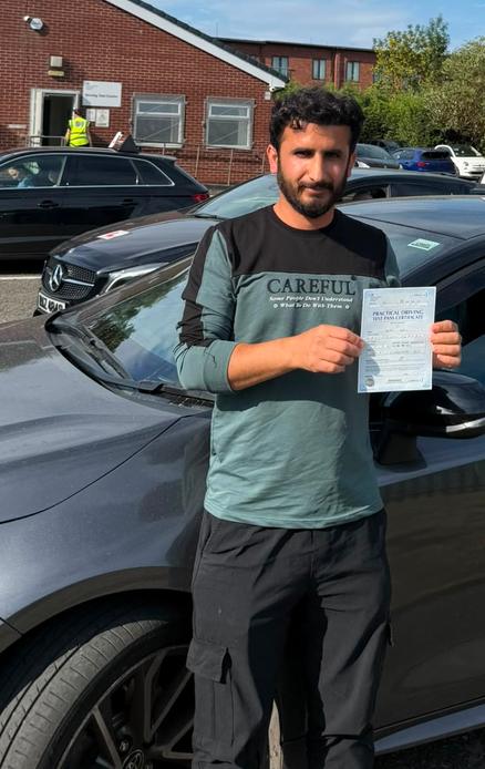 New driver who passed after taking driving lessons in Manchester
